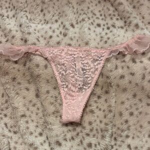 Victoria's Secret Blush Lace Thong Panties
